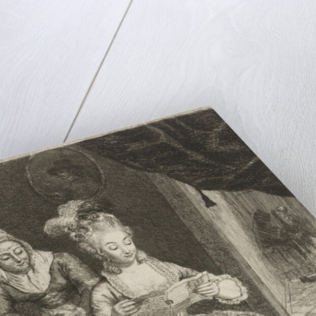 Young woman reading a letter by Louis Bernard Coclers