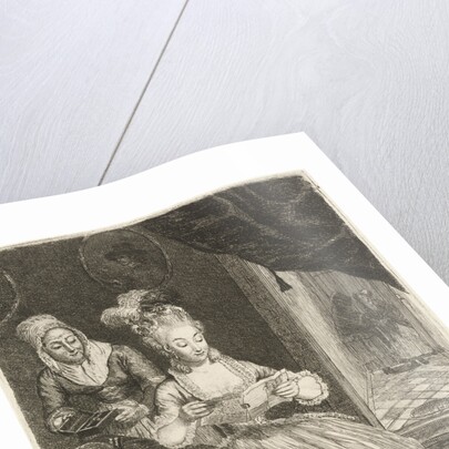 Young woman reading a letter by Louis Bernard Coclers