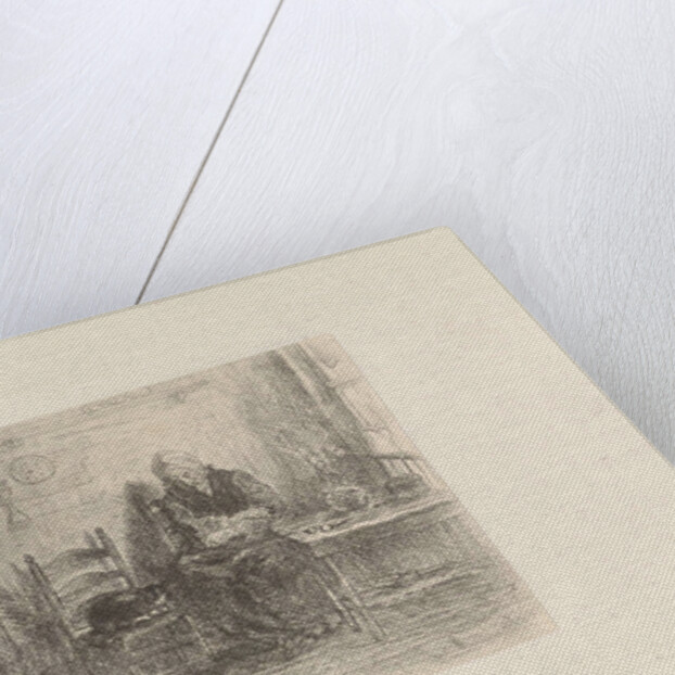 Interior with old woman by Jozef Israëls