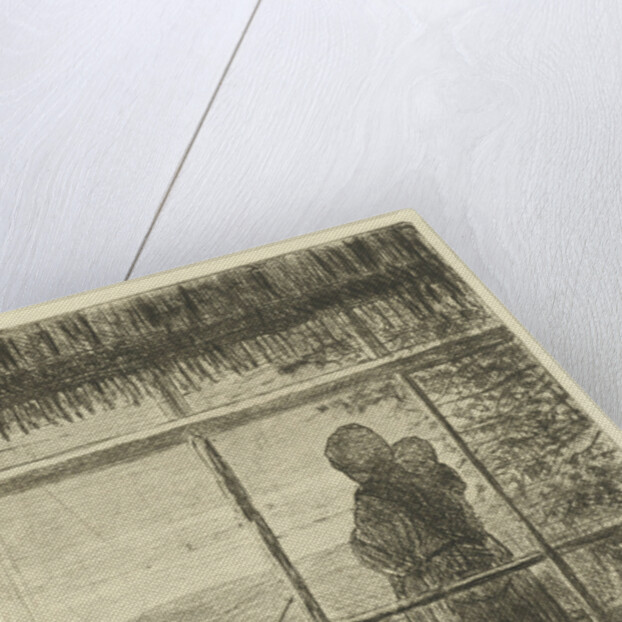 Waiting woman with child by Jozef Israëls