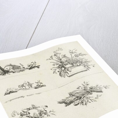 Journal with five vignettes by Willem Bilderdijk