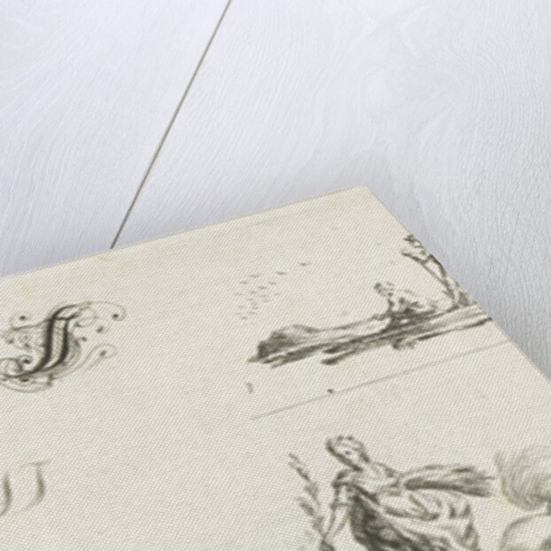 Journal with five vignettes and initial by Willem Bilderdijk