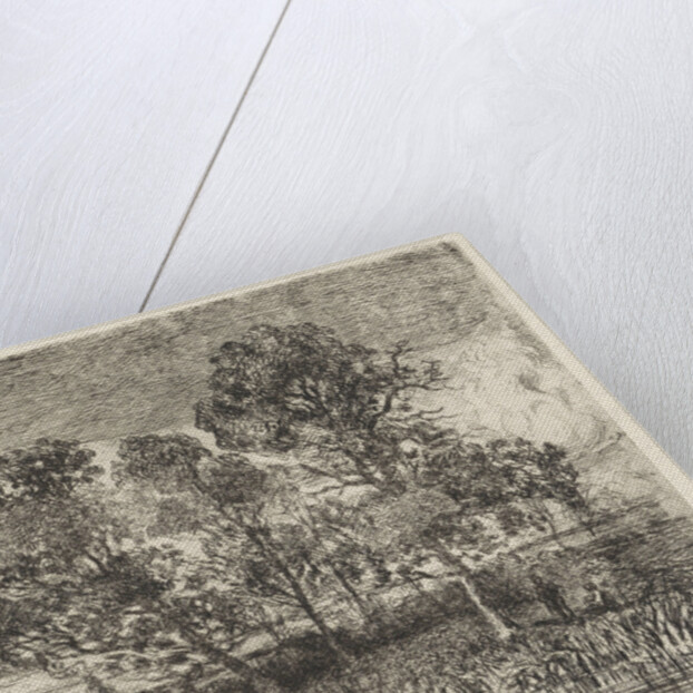 Three trees on a shore by Augustinus Jacobus Bernardus Wouters