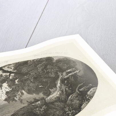 Uprooted tree trunk on the coast by Pierre Louis Dubourcq