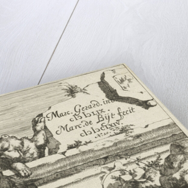 Bear near stone wall by Nicolaes Visscher I