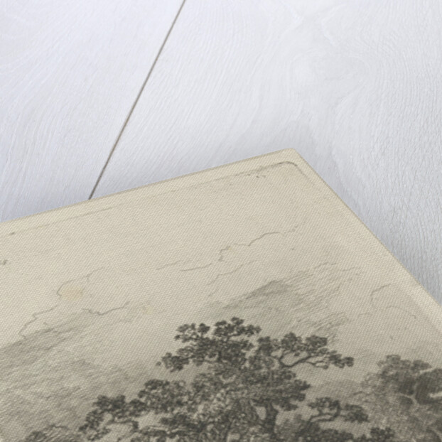 Forest scene with a lake by Remigius Adrianus Haanen