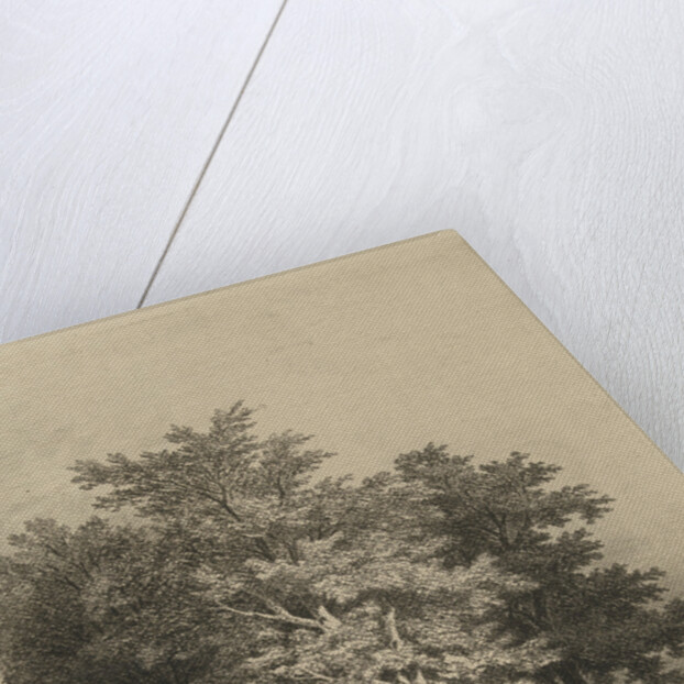 Figures at a forest edge by Remigius Adrianus Haanen