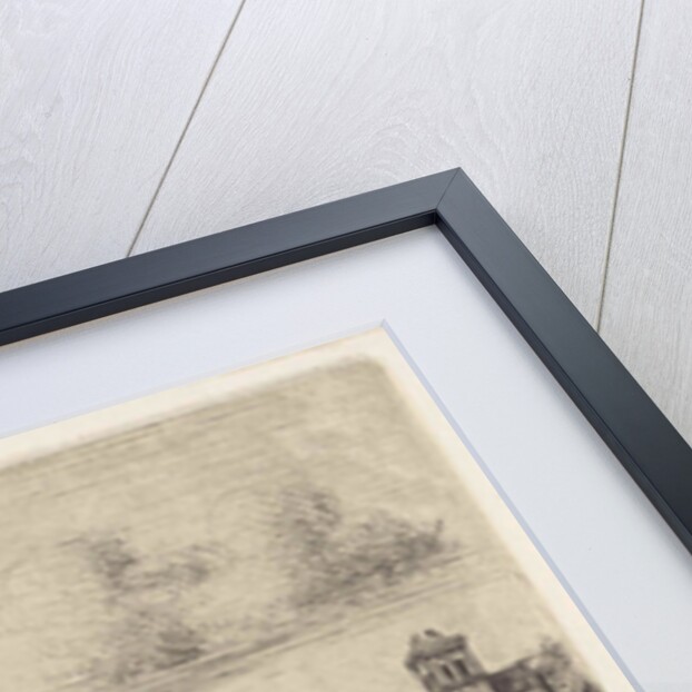 Sailing ships and boats at the wharf in a village by Henri Adolphe Schaep