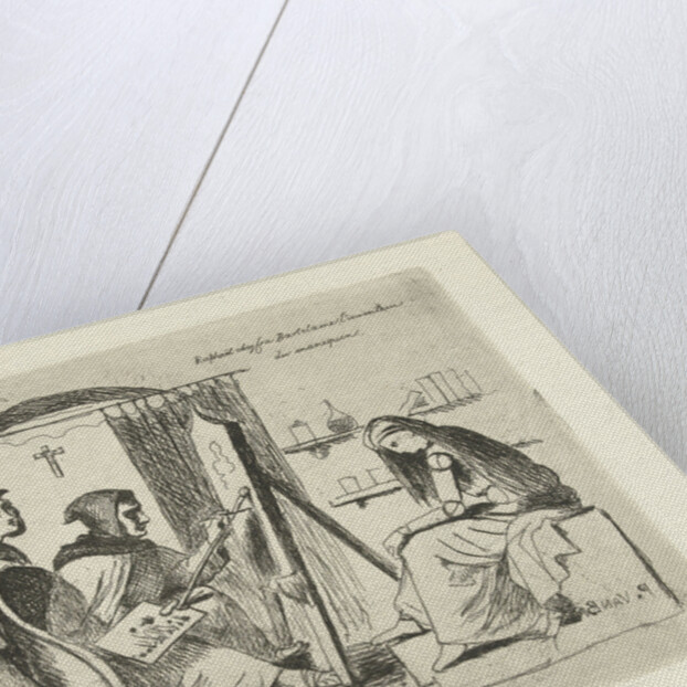 Raphael and Fra Bartolommeo working on a self-made doll by Philippus Jacobus van Bree