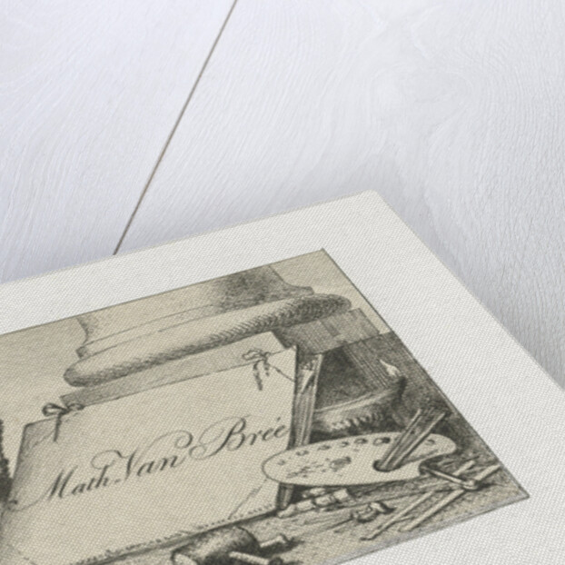 Name Card of Mattheus Ignatius van Bree by Mattheus Ignatius van Bree