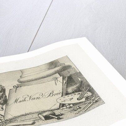 Name Card of Mattheus Ignatius van Bree by Mattheus Ignatius van Bree