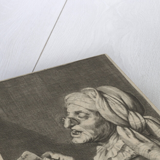 Old woman sings by I. Houwens