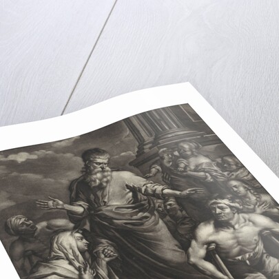 Peter heals a crippled person before the temple by Jan van Somer