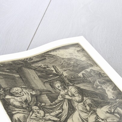 Adoration of the Shepherds by Nicolaes Jansz. Clock