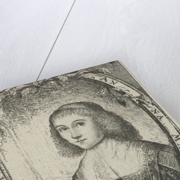 Portrait of Anna Maria van Schurman, Paulus Lesire by Cornelis Boey