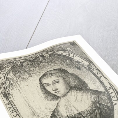 Portrait of Anna Maria van Schurman, Paulus Lesire by Cornelis Boey