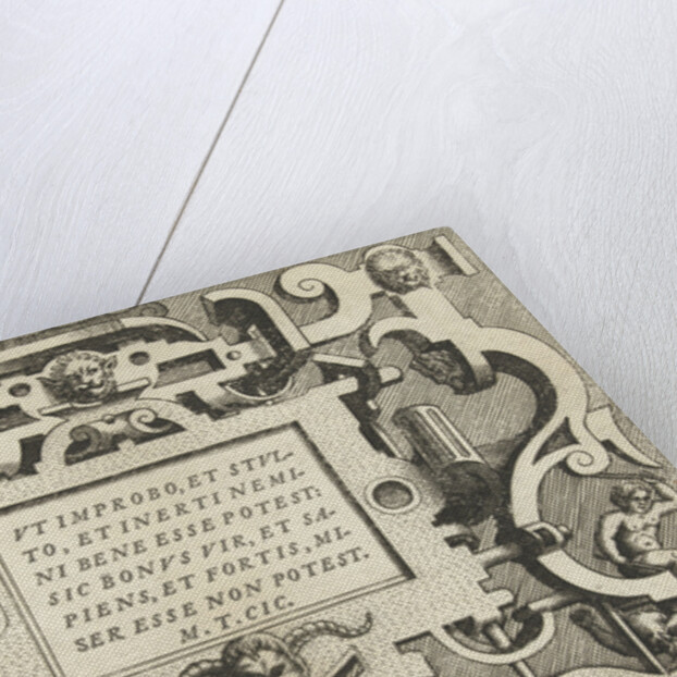 Cartouche with a quote from Cicero by Gerard de Jode