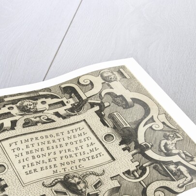 Cartouche with a quote from Cicero by Gerard de Jode