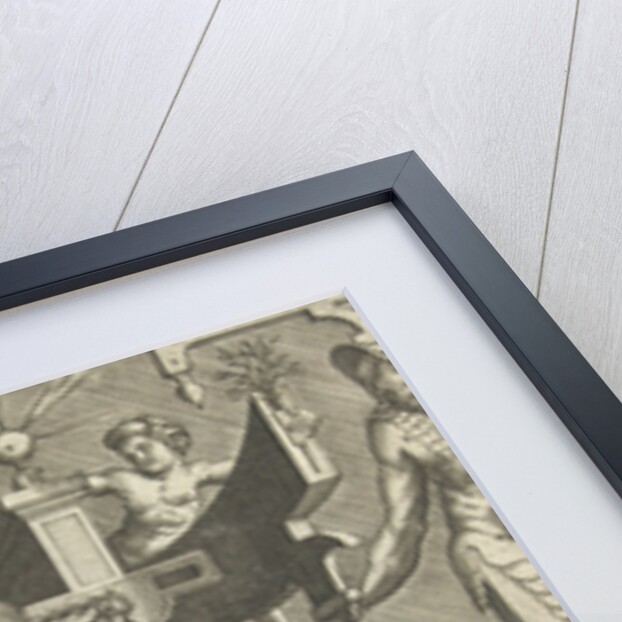 Cartouche with a depiction of the rape of Proserpina by Hieronymus Cock