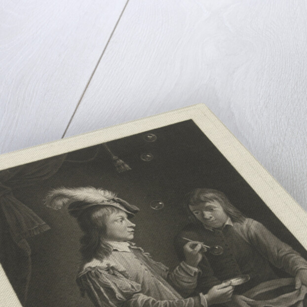 Boy Blowing Bubbles by Lambertus Antonius Claessens