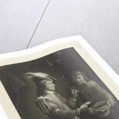 Boy Blowing Bubbles by Lambertus Antonius Claessens