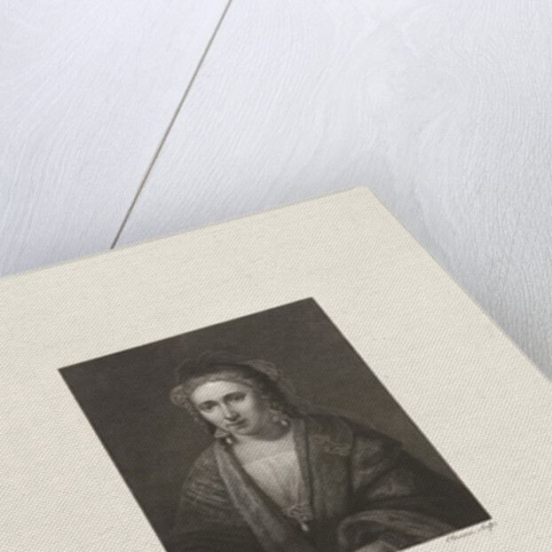 Portrait of a woman with pearl earrings by Dubois