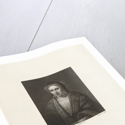 Portrait of a woman with pearl earrings by Dubois