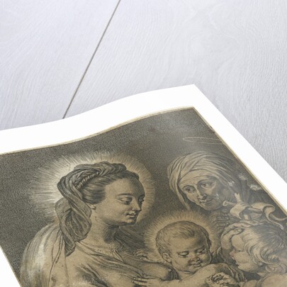 Mary with Child and John the Baptist as a child with Anna by Schelte Adamsz. Bolswert