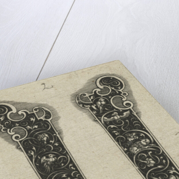 Two knife handles by Michiel le Blon