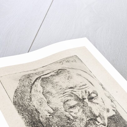 Old woman with hat by Salomon van Witsen