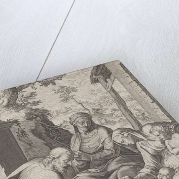 Holy Family with Anna and Johannes the Baptist as a child by Antonio Lafreri