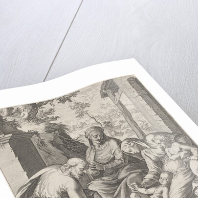 Holy Family with Anna and Johannes the Baptist as a child by Antonio Lafreri