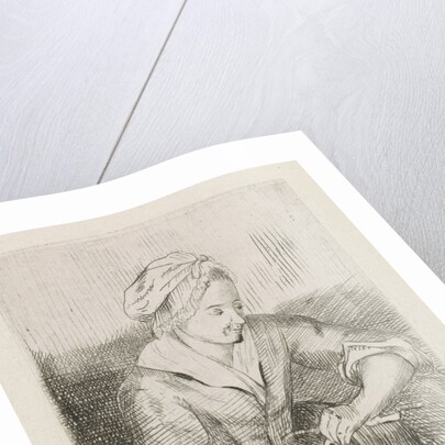 Woman with kettle by Anna Cécile Wilhelmina Jeanette Jacqueline Nahuys