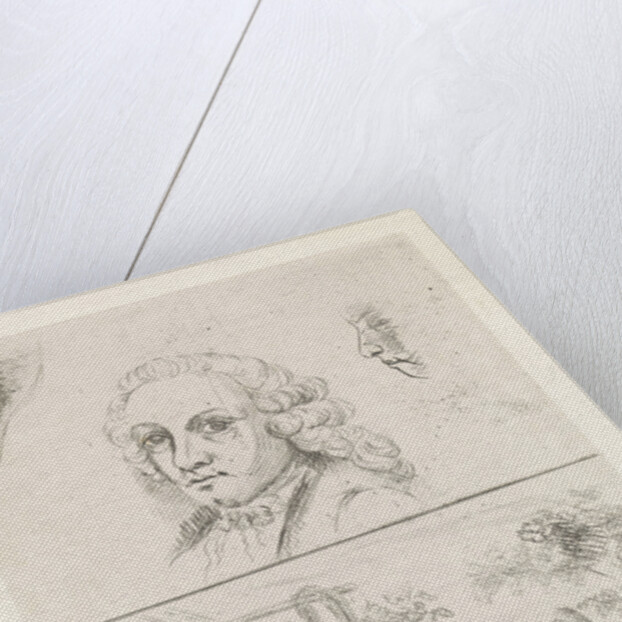 Man's Head and peasants by Teniers