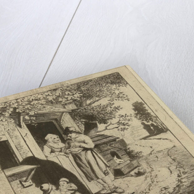 Man at the door of an inn by Marie Lambertine Coclers