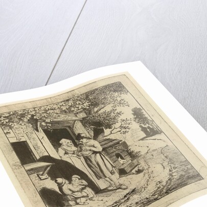 Man at the door of an inn by Marie Lambertine Coclers