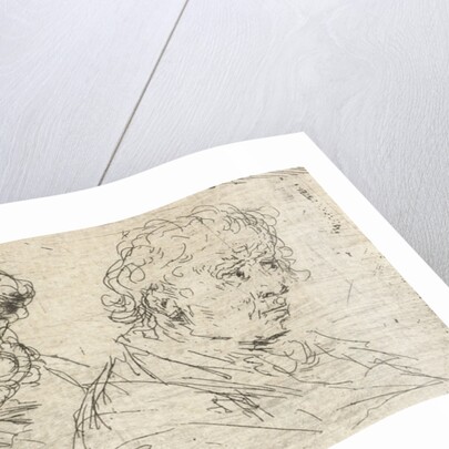 Portrait Study of three men by Jan Chalon