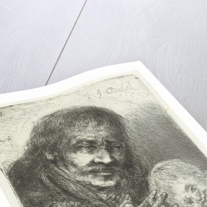 Man and child at the dinner table by Jan Chalon