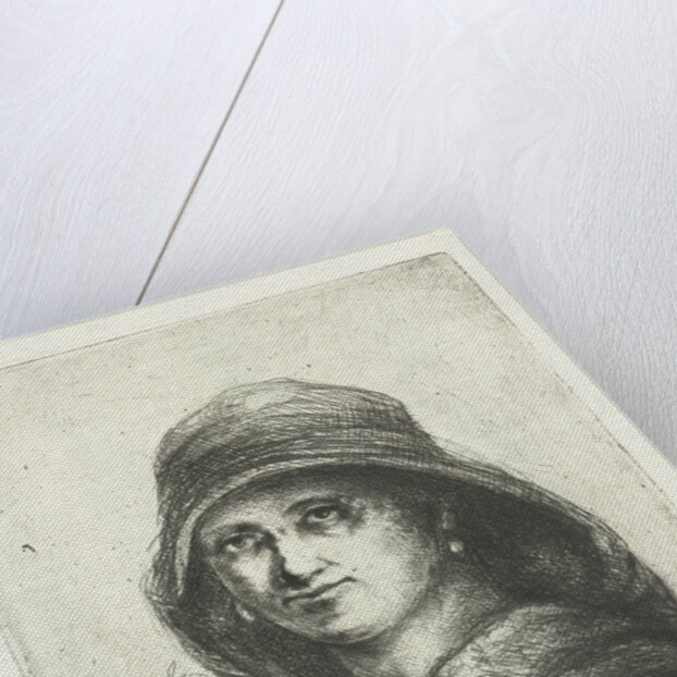 Woman with hood by Jan Chalon