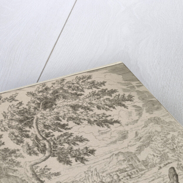 Waterfall with stump by Anonymous