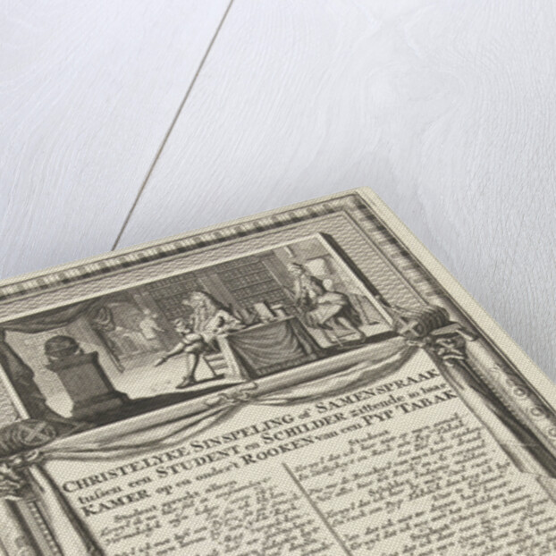 Dialogue between a student and a painter about smoking a pipe by Ludolph Smids