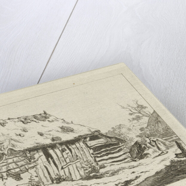 Couple at a barn by Carel Lodewijk Hansen