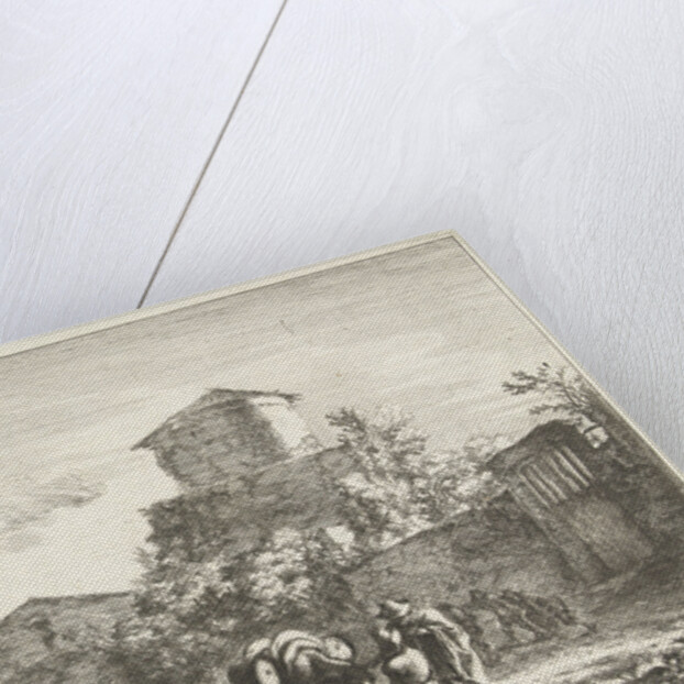 Men and a mule on the Appian Way, Via Appia by Jan Both