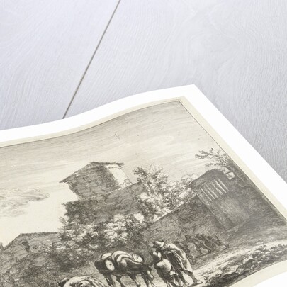 Men and a mule on the Appian Way, Via Appia by Jan Both