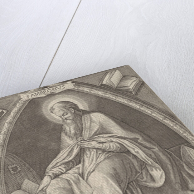 Church Father Ambrosius, Roeland van Bolten by Christoffel van Sichem