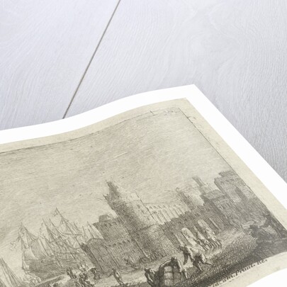 View of harbor fortifications by Anonymous