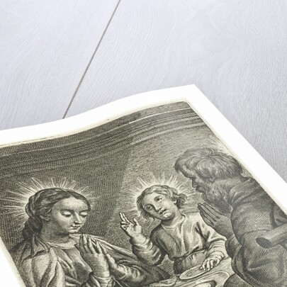 Holy Family praying before meals by Cornelis Galle II