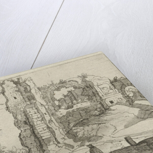 Ruin with a gate by Anonymous