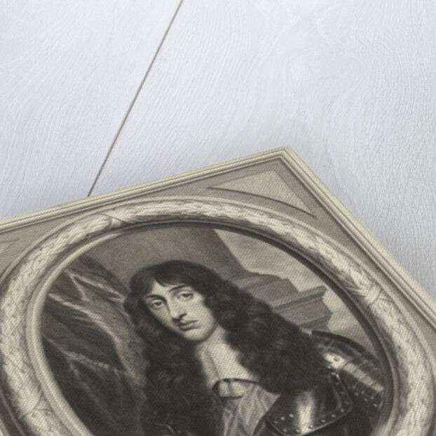 Portrait of Henry Stuart in oval frame by Simon Luttichuys