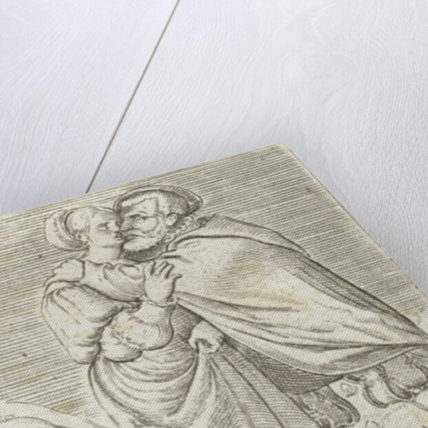 Dancing couple kissing each other by Anonymous